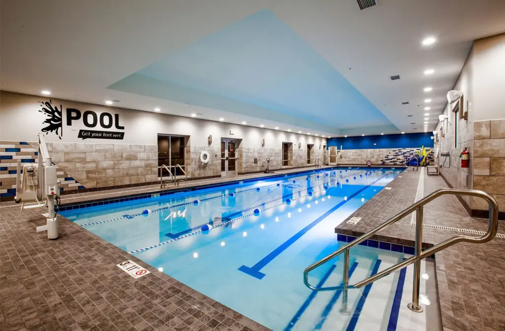 Gym with pool